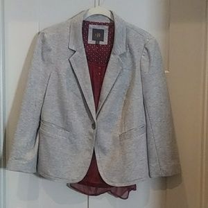 Grey dress jacket w/ maroon cami size XL